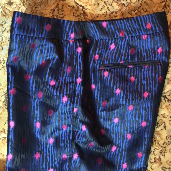 ANN KLEIN sz 2 Satin Capri Vivid Stripe Dor $99NEW - Picture 3 of 14